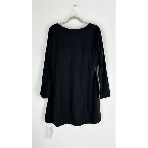 Maacie Maternity Long Sleeve Square Neck Tennis Golf Dresses Size 18 Black New - Picture 10 of 11